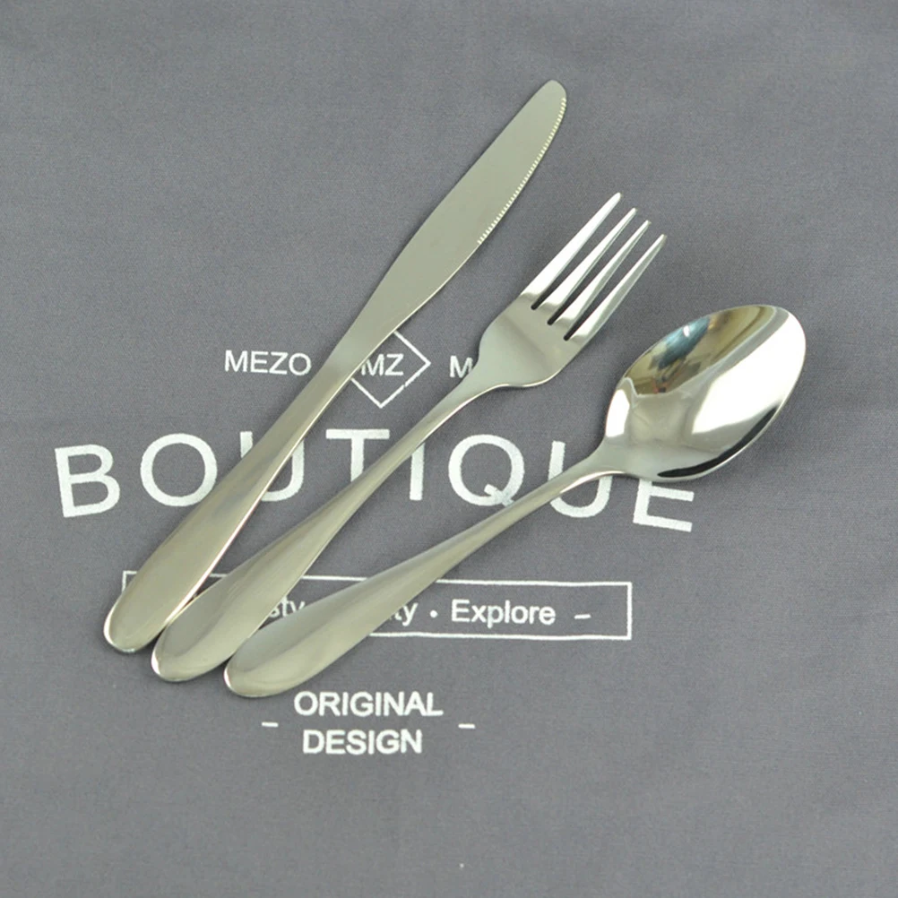 

Stainless Steel Portable Cutlery Set Lightweight Corrosion Resistant Travel Camping Tableware Set For Home Kitchen Gift(Sky