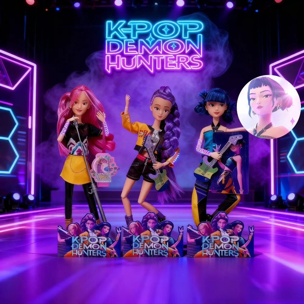 

Kpop Demon Hunters Настольный орнамент в подарок - новинка 2025 года, виниловая фигурка Люми Миры Зои для девочек