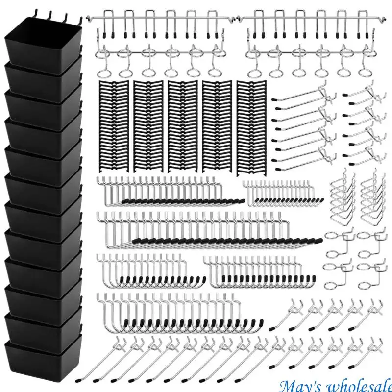 

300 шт., набор нержавеющих крючков для колышков, замки для ящиков, сверхмощный металлический крючок для мастерской, гаража и