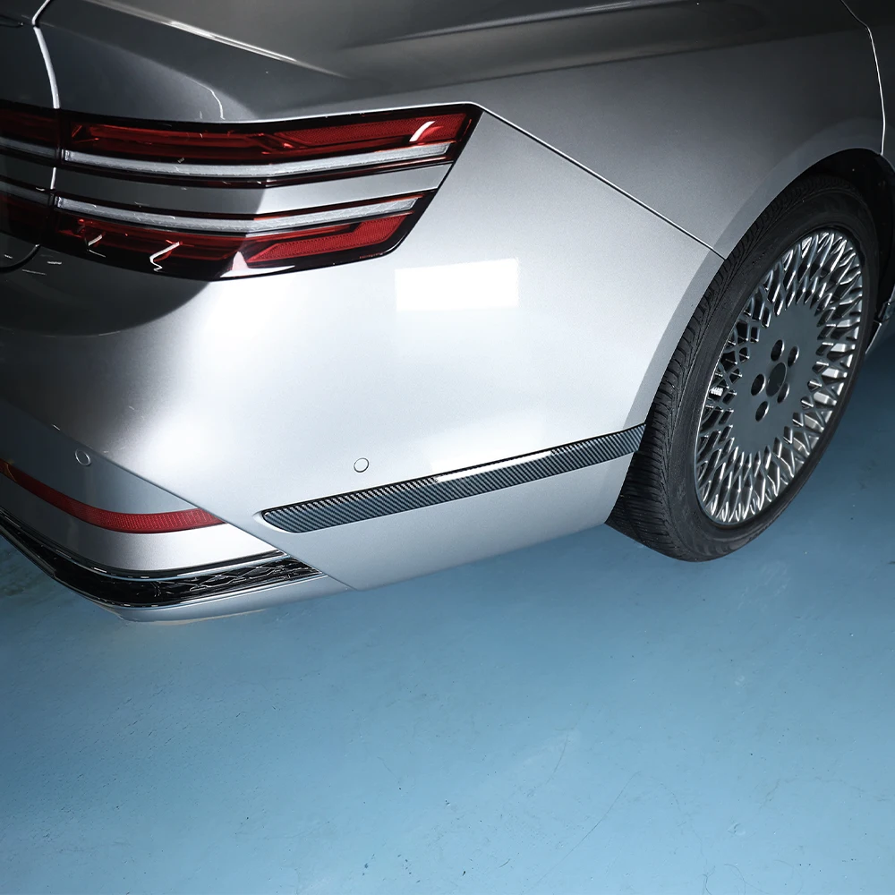 

Car Side Trim Strips For Rear Bumper 2Pcs For Genesis G80 RG3 PE 2024-2025 LHD/RHD ABS Anti Collision Strip Exterior Accessories