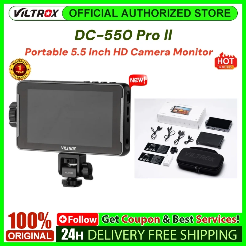 Viltrox DC-550 Pro II カメラモニター 4K60Hz 1400nit 5.5インチ LCD