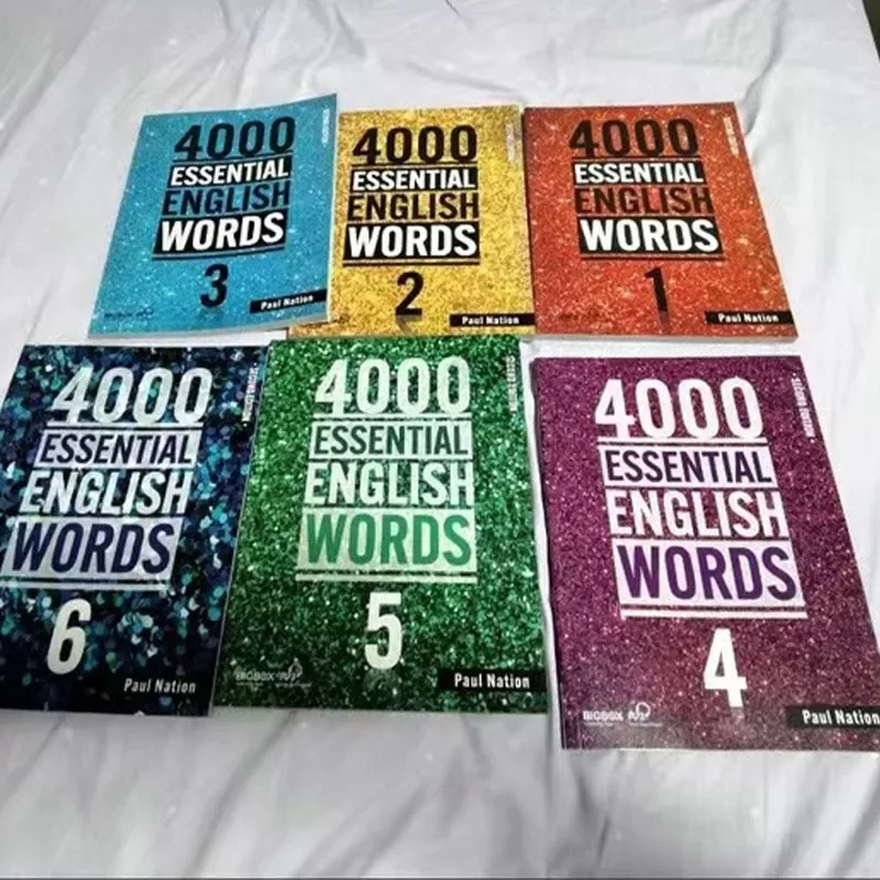 6 Books/Set New 4000 Essential English Words 1 - 6 Core Vocabulary Textbook for The Elementary Examination Book