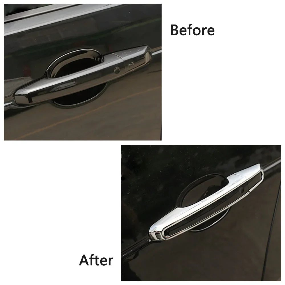 Chromium Styling Fitment For Jaguar E-PACE XE XF X260 XFL F-Pace Chrome Exterior Side Door Handle Bowl Cover Moulding Trim