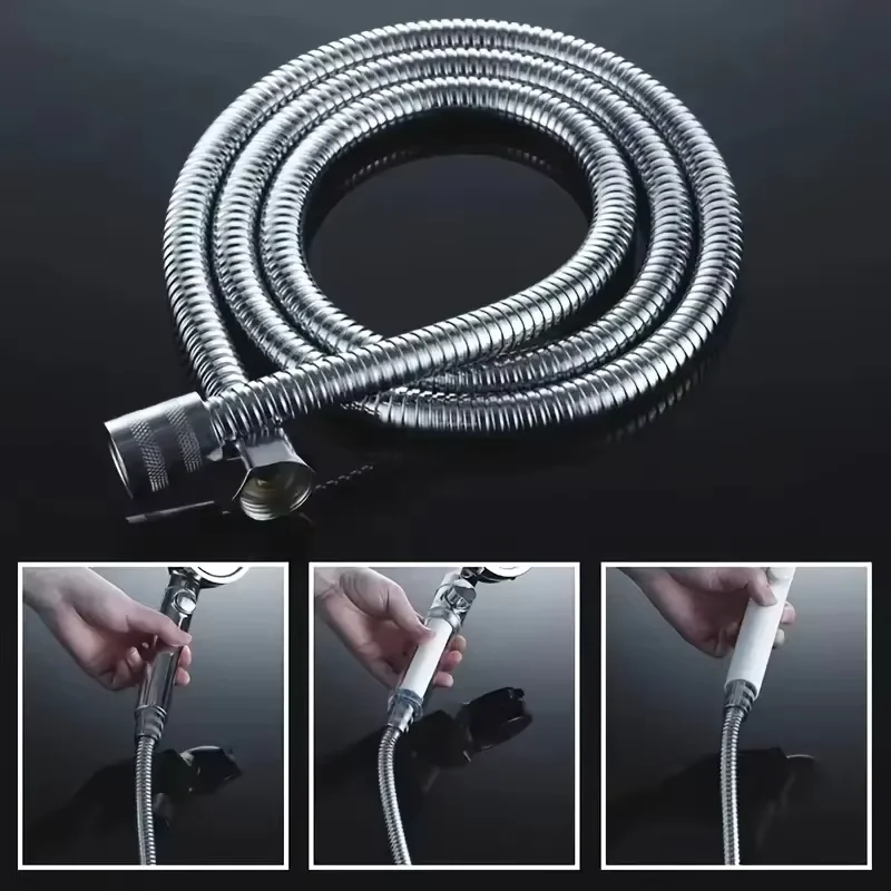 Shower Hose, Upgrade Stainless Steel Shower Tube, Anti-Kink and Leak-Proof, High Pressure Resistance, Universal G 1/2 Connection