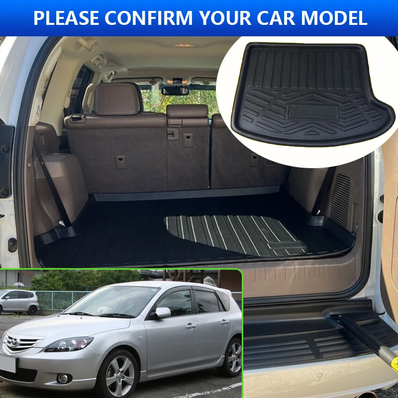 For Mazda 3 Mazda3 BK 2004~2009 2005 2006 2007 Car Trunk Mat High Temperature Resistant Storage Mat Auto Interior Accessories