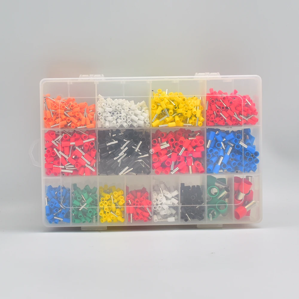 2120pcs European Style Tubular Terminals Ve Insulated Terminals Household Electrician Quick Wiring Cable Wire Connector Set