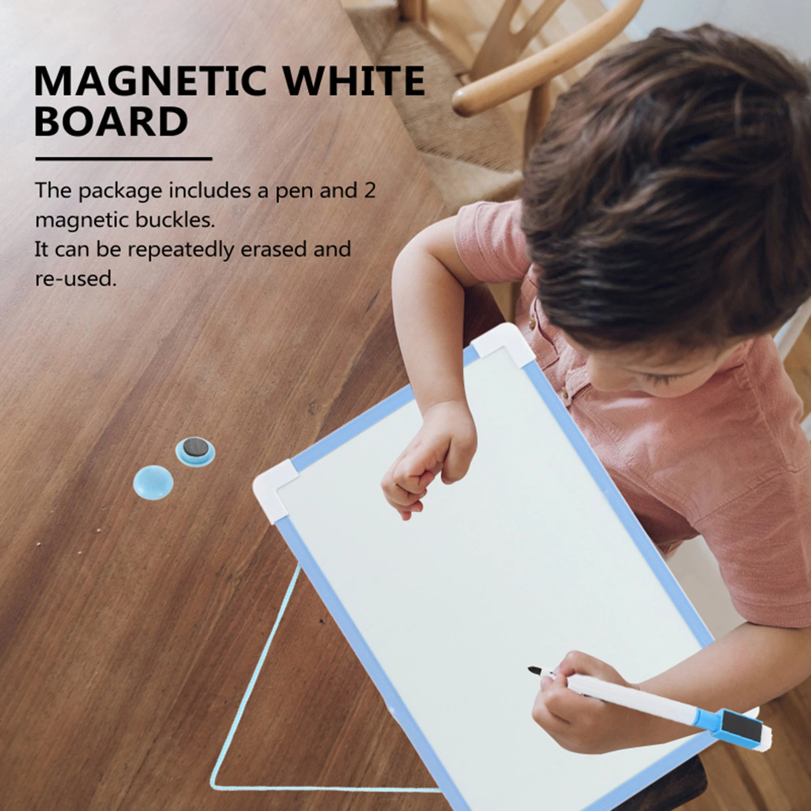 Magnetisch Whiteboard Draagbaar Uitwisbaar Memobord Lichtgewicht Dubbelzijdig Herbruikbaar Droog Wisbord Kinderen Tekenen Enz.