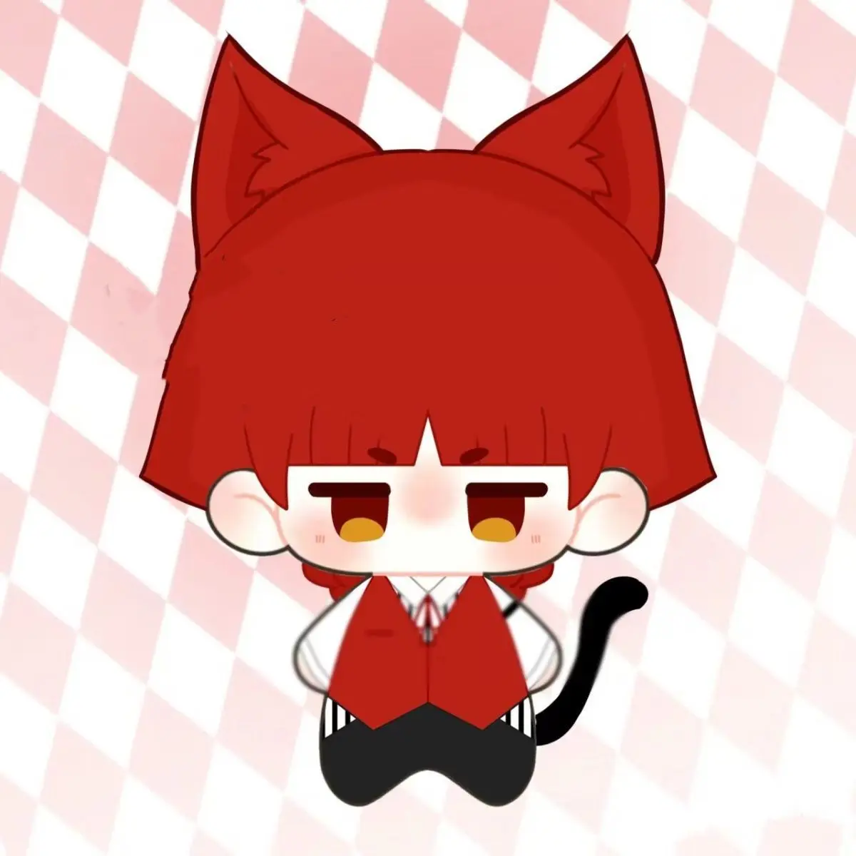 

Anime Iruma-kun New Opera Plush Doll Cute with Ears and Tail Keychain 10cm Gift
