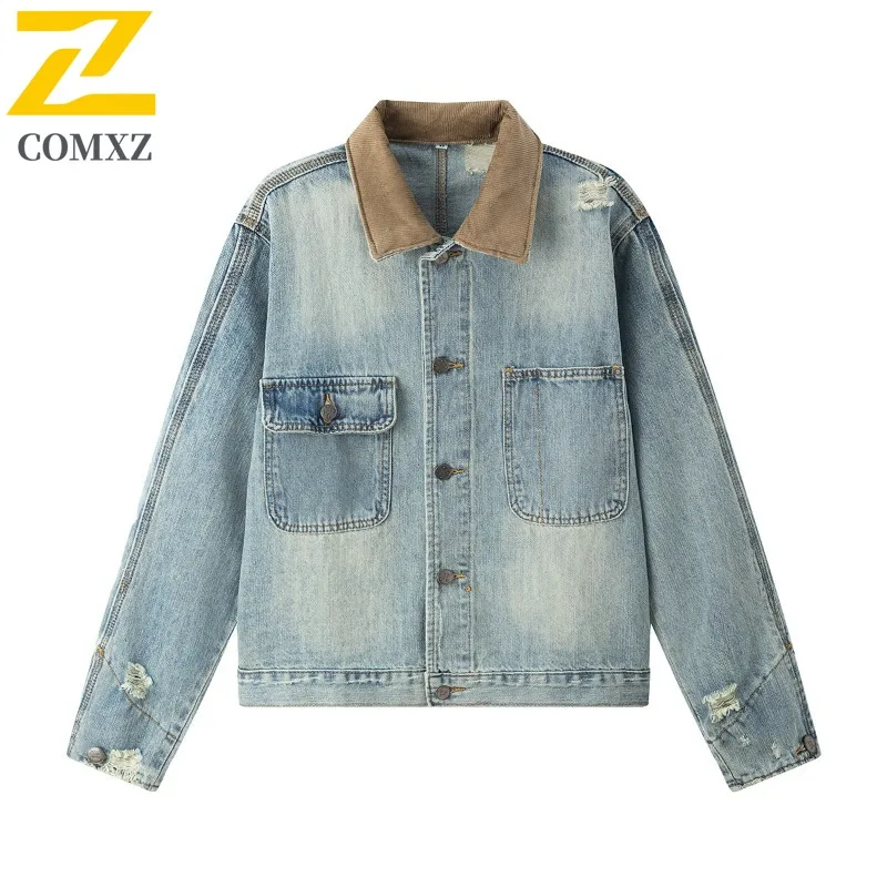 

COMXZ мужские хлопковые куртки высокого качества для путешествий и кемпинга однотонные модные повседневные прогулочные плащи выходные удобные дизайнерские пальто