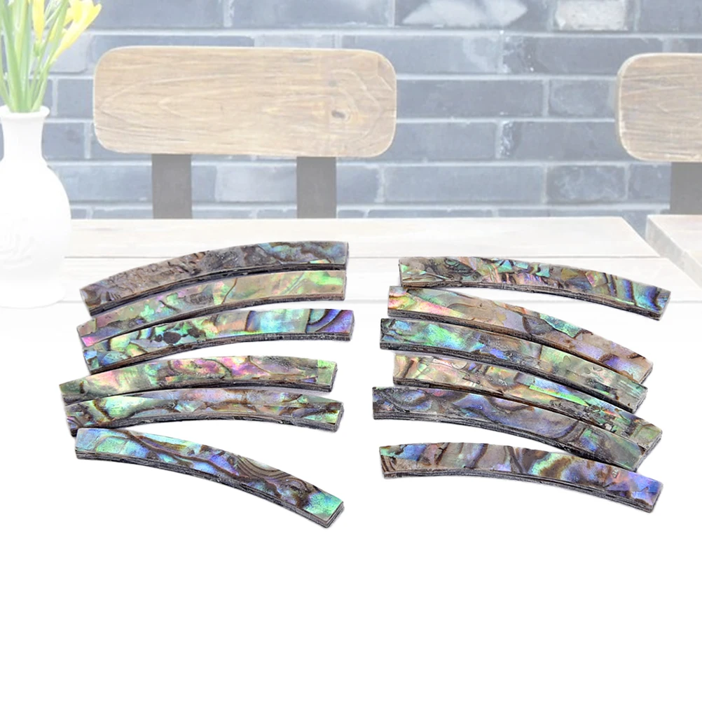 

12pcs 4Mm Guitar Rosette Shell Paua Abalone Curved Strips Sound Hole Inlay Easy Apply Remove Non-Damaging Laminated Decoration