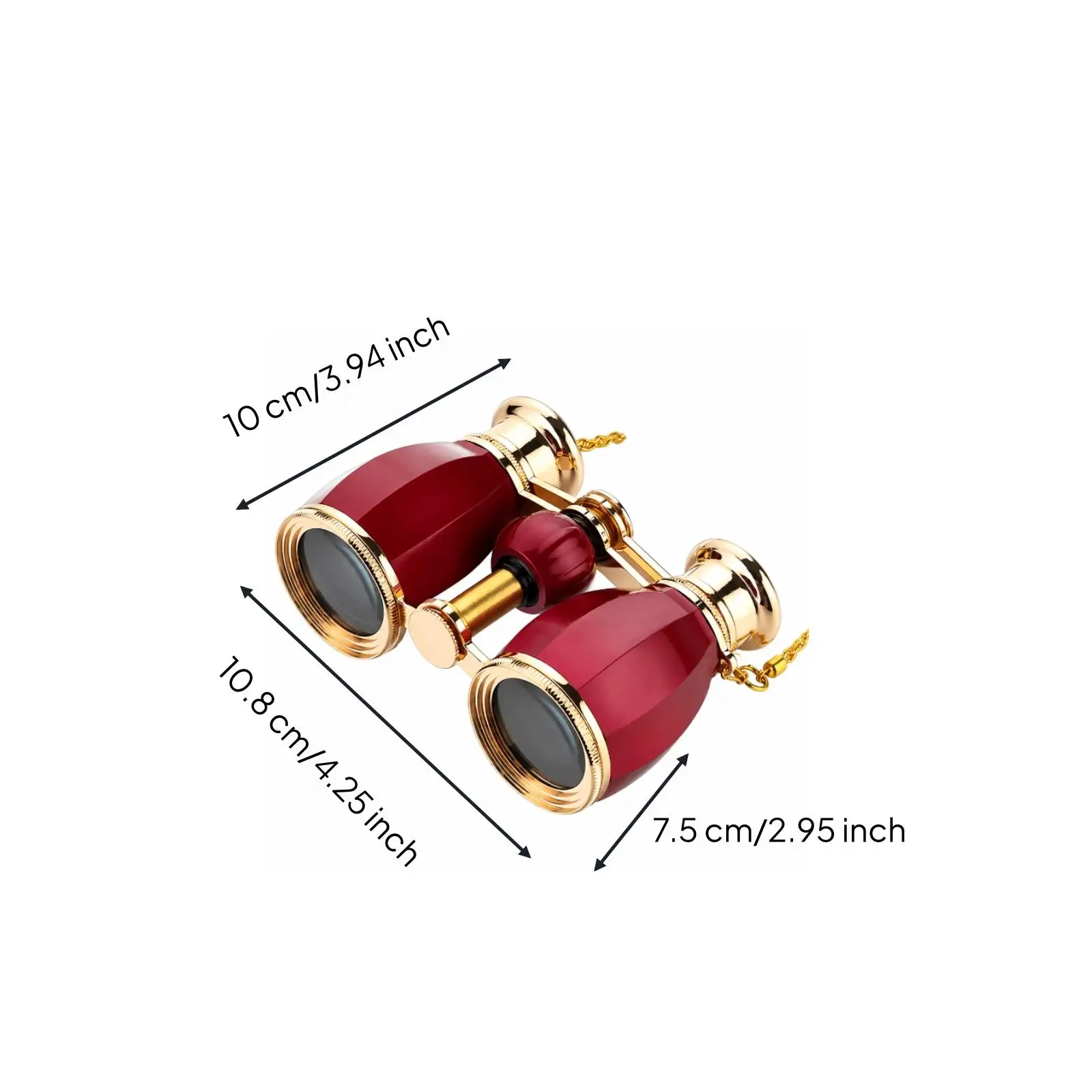 Vintage Opera Binoculars for Theater and Opera House Shows 4x30 Compact Design with Metal Barrel and Handy Chain