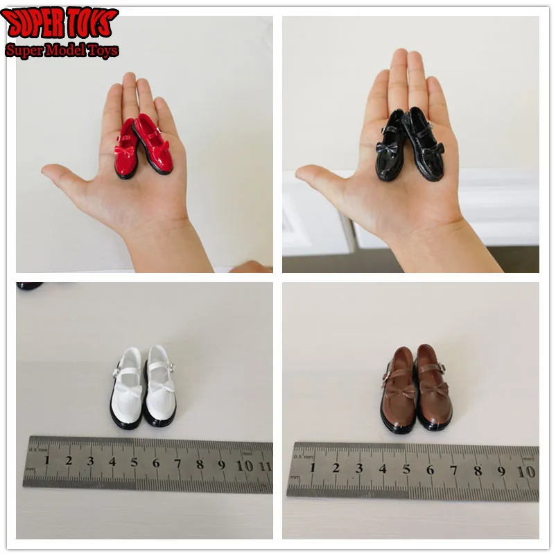 In Stock 4 Colors 1/6 Female Bow Knot Hollow Shoes JK Uniform Shoes Accessary Fits 12 Inches Schoolgirl Action Figure Body Dolls