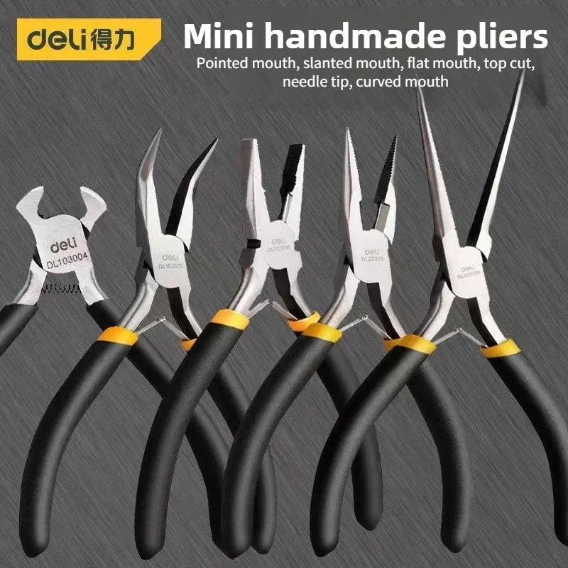 

Deli bending pliers, multifunctional top cutting pliers, mini wire, electrician diagonal manual pointed pliers multi tool