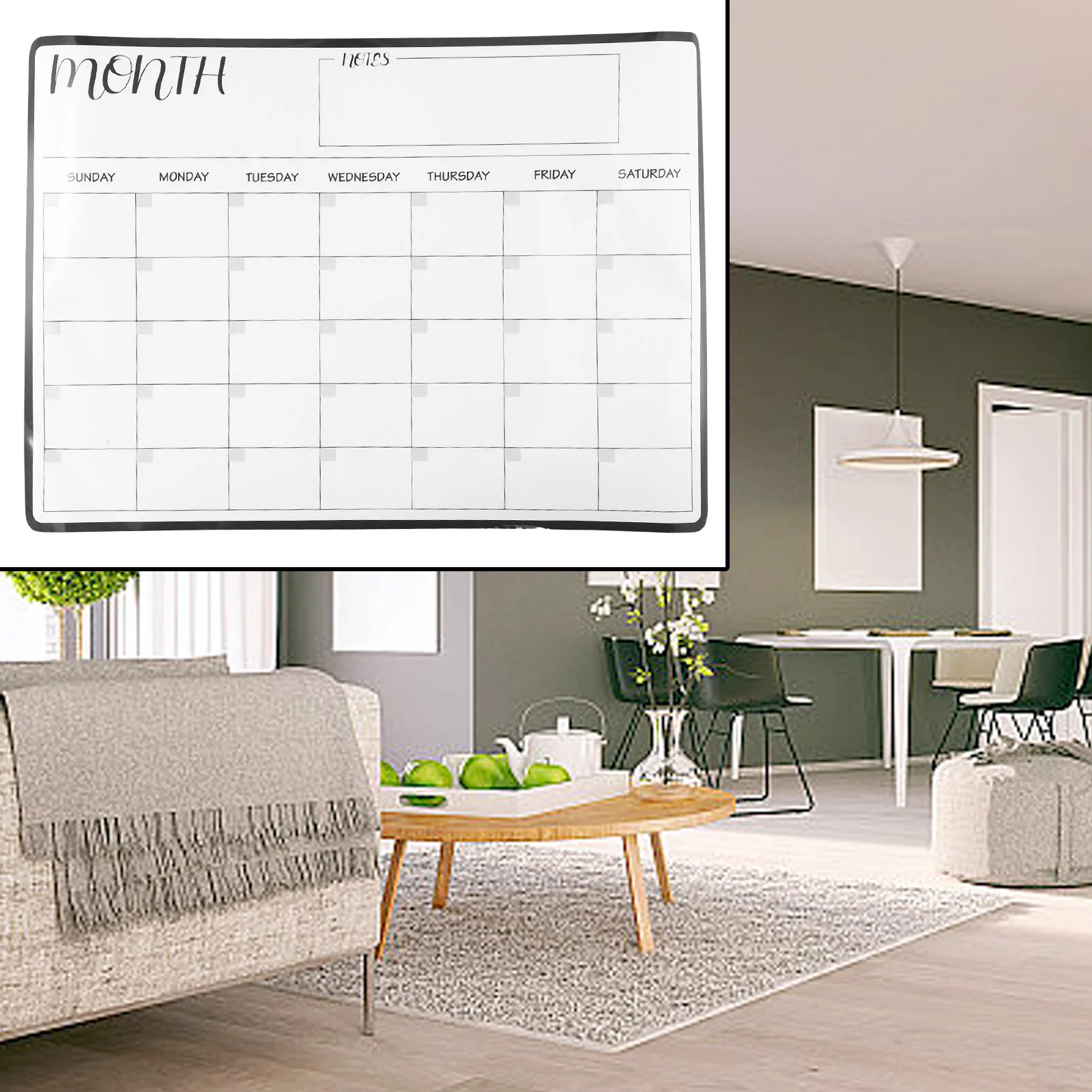 High Quality Message Board Calendar Whiteboard 29.7x42cm Dry Erase Magnetic PET Schedule Daily Planner To Do List