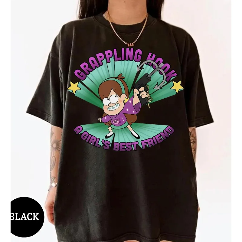 

Рубашка с логотипом Disney's Bizarre Town Mabel Pines Grappling Hook, семейная рубашка Disneyland, подарок на день рождения для путешествий на отпуск Диснея
