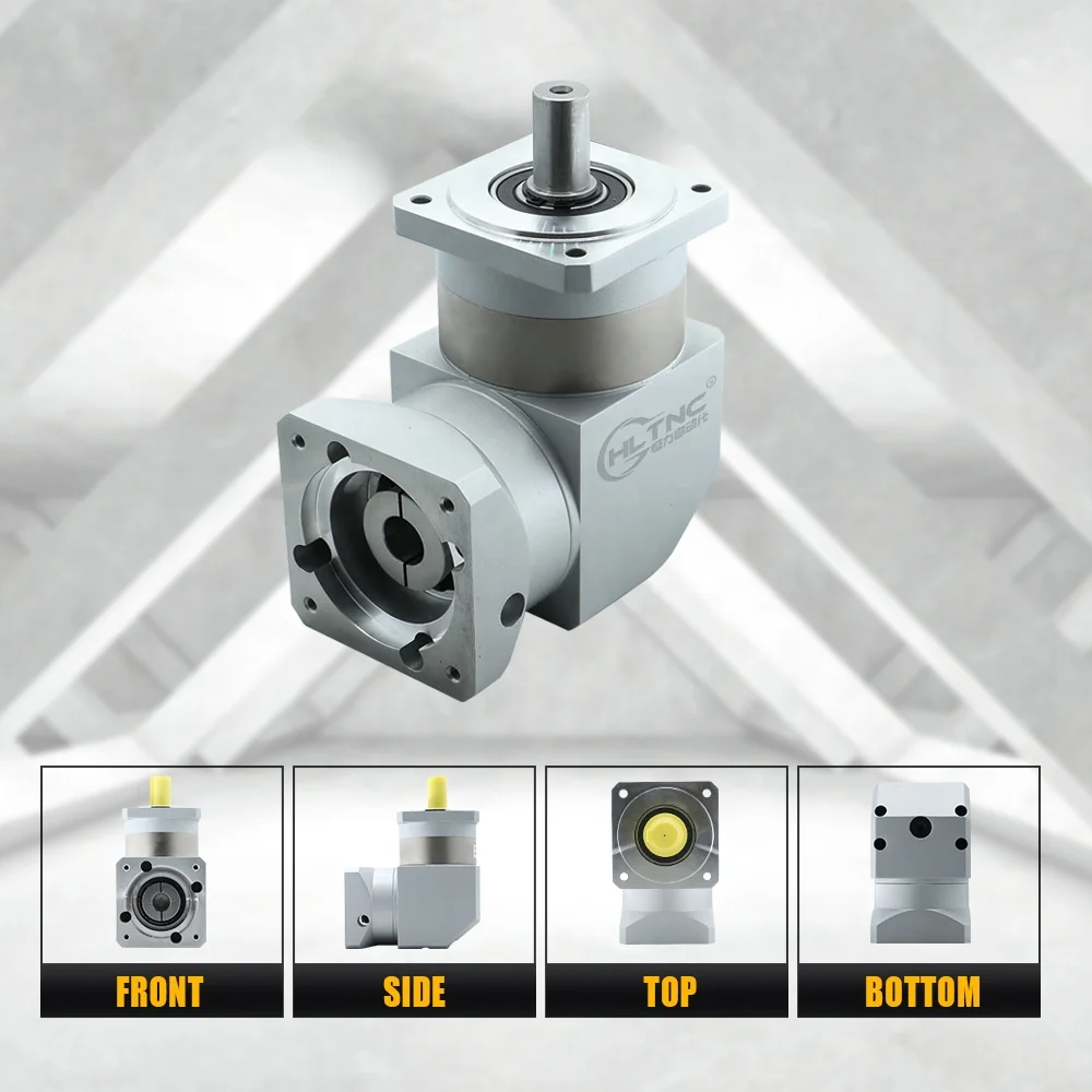 HLTNC Speed Ratios 16/20/25/28/35/40/45/50/70  Gear Servo Precision Planetary Gearbox right angle Reducer ZSPLF90-L2MA for cnc