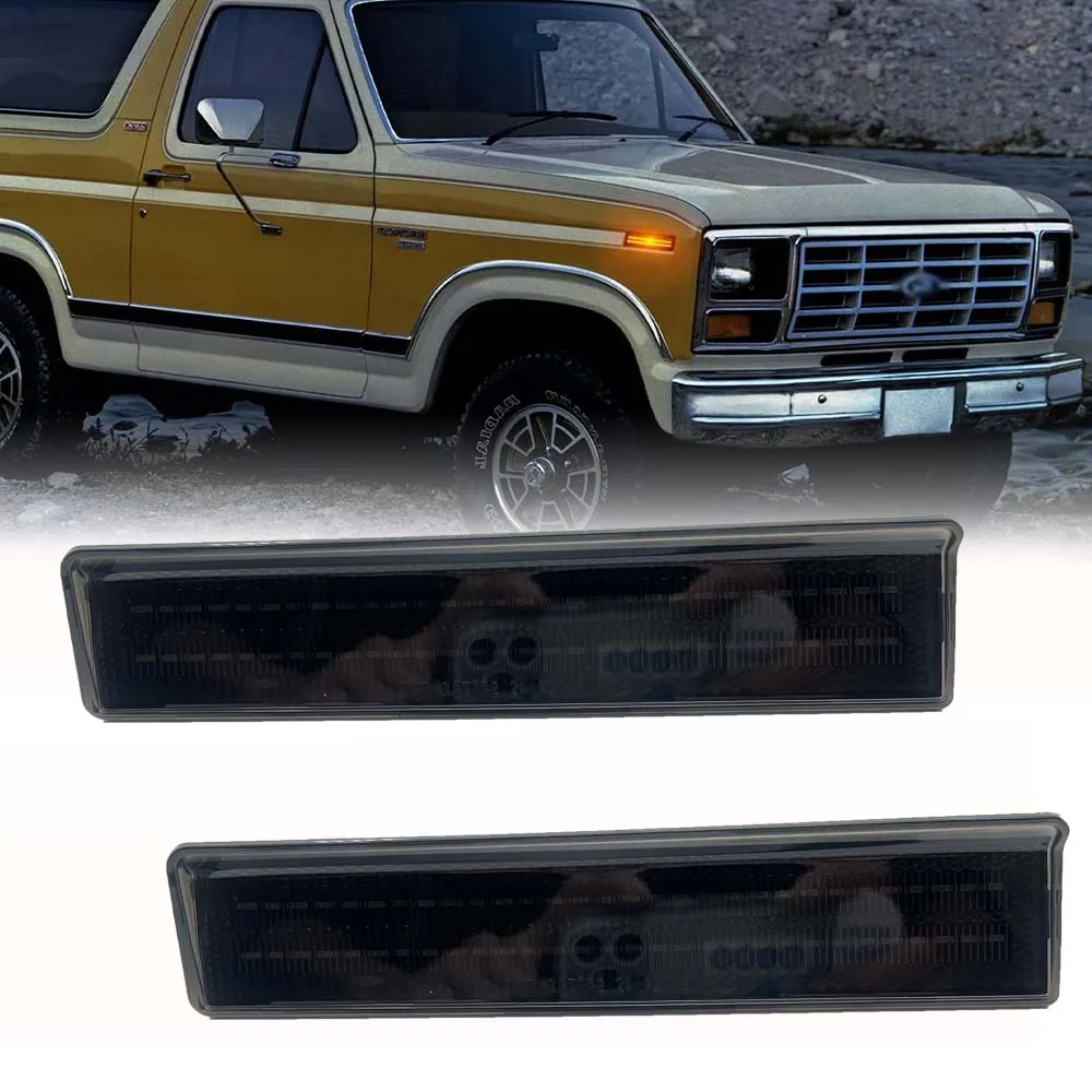 1980-1986 For Ford BRONCO F-100 F-150 F-250 F-350 Ford Bronco LED Side Marker Corner Light Car Front Bumper Side marker Lamp