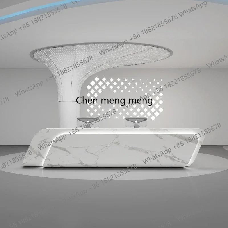 

EE182 Italian Minimalist Reception Desks Nordic Luxury Beauty Salon Clothing Store Cashier Desk Creative Commercial Furniture