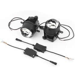 2PCS Warm White 4300K 3 Inch Fog Lights Bi Led Projector Lens For Car 12v LED Dual Laser Fog Lamp Lens Headlight