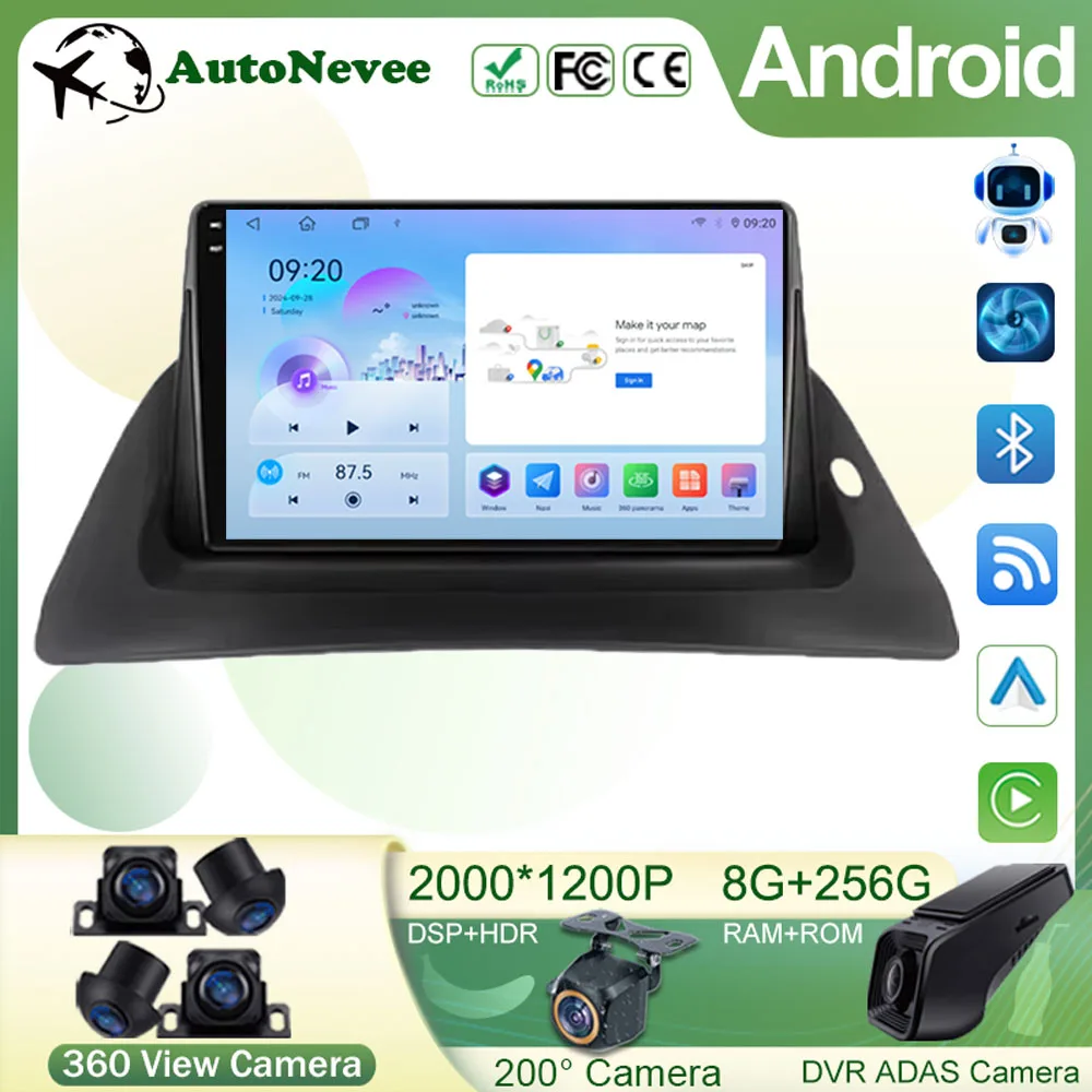 Car Radio Android For Renault kangoo 2008 2009 2010 2011 2012 2013 2014 2015 - 2018 Multimedia Player GPS  Carplay Android Auto