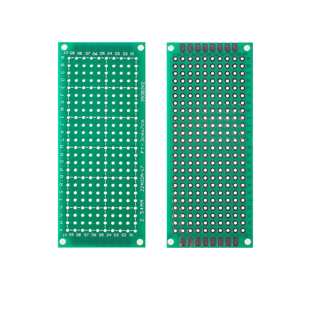 5PCS 3*7CM PCB Board Único Lado Protótipo Placa Verde Universal Circuit Boards DIY Kit Eletrônico para Arduino