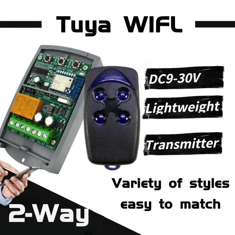 tuya-universal-inteligente-wifi-receptor-2ch-dc12v-24v-porta-da-garagem-abridor-de-controle-remoto-controlador-codigo-rolamento-433mhz-transmissor