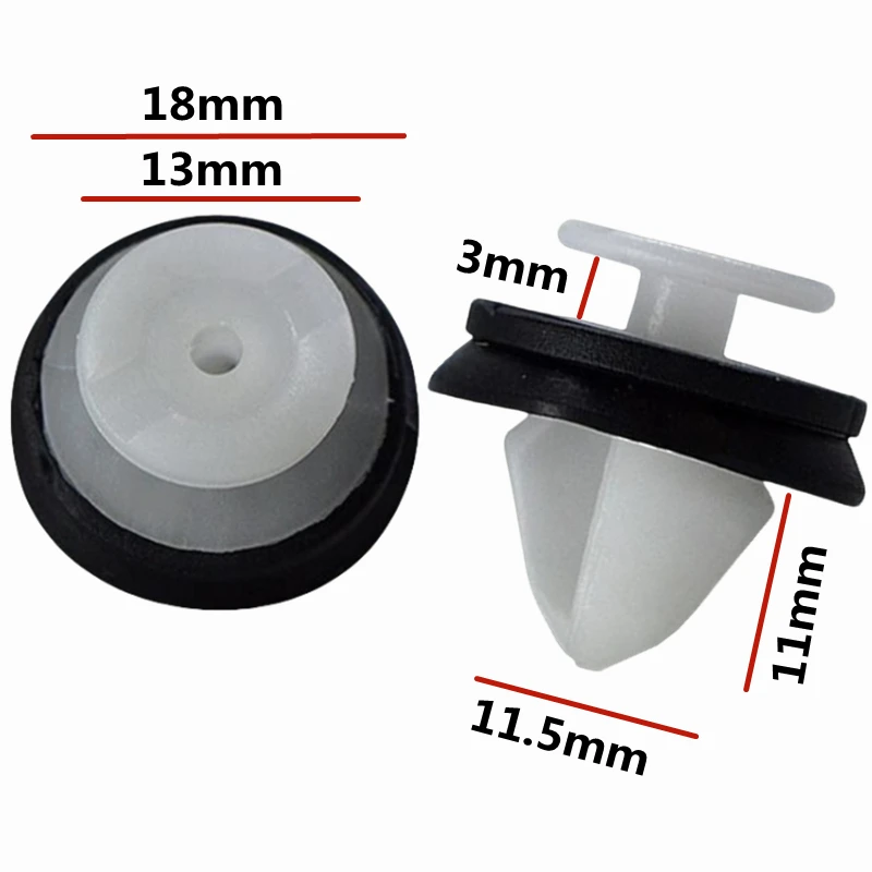 10Pcs For 11.5mm Hole OE: 8E9867299 7703077469 Auto Door Trim Panel Retainer Plastic Fasteners Clips  D201