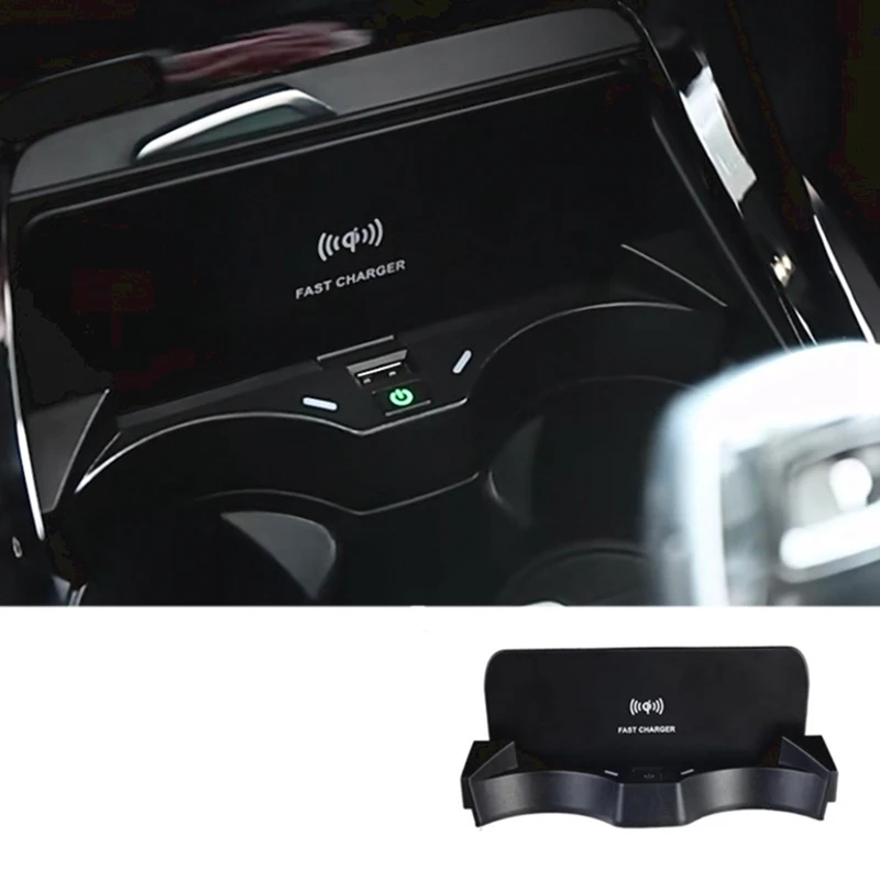 Car QI Wireless Charger For X1 F48 F49 X2 F39 2016-2020 Fast Charging Plate Phone Holder Accessories