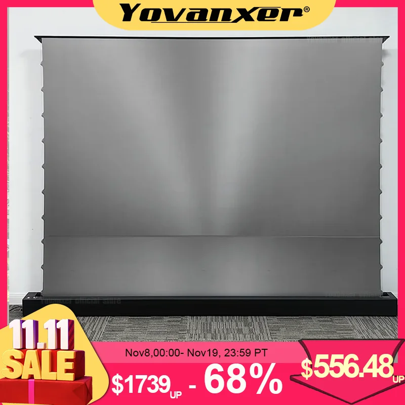 

72-120 дюймовый моторизованный напольный поднимающийся экран проектора Fresnel ALR для LT длинного броска проектор с функцией отклонения окружающей среды 8K 3D