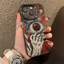 Devil Eyes Pattern Phone Case For Samsung Galaxy S25 Ultra S24 S23 S22 Plus S21 FE A56 A36 A26 A55 A35 A25 A34 A54 A53 A52 Cover