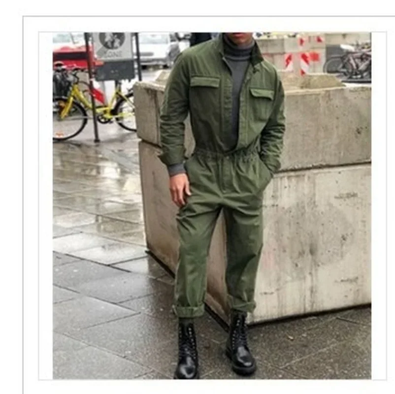 Winter Autumn Fashion Casual Men Clothing New Solid Long Sleeve Tops Loose Pants Stand Collarca Men Outfit Set