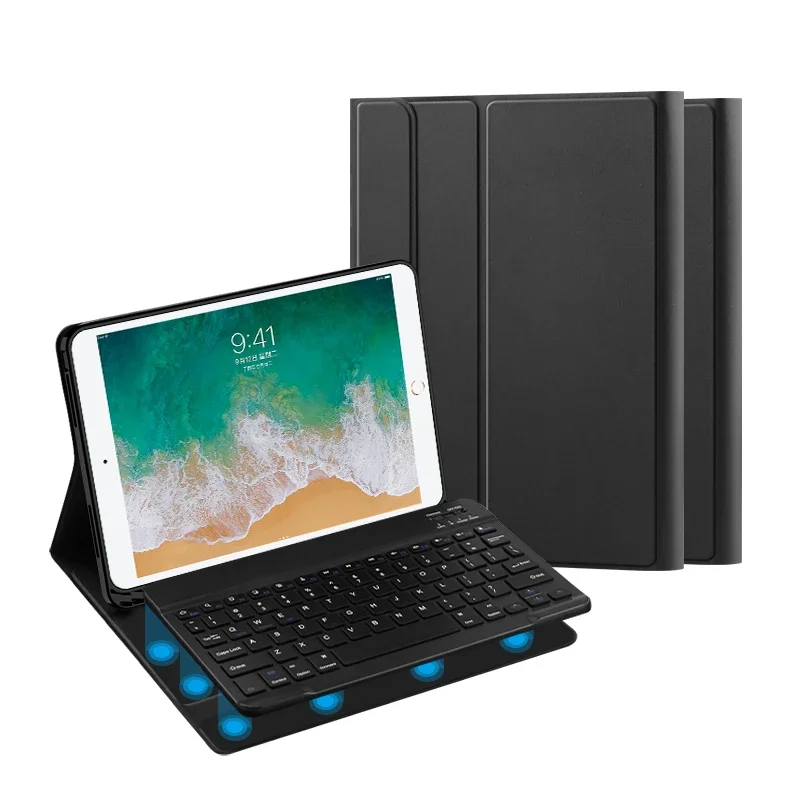Keyboard Case for iPad 9th Gen 10.2 inch A2602 A2603 A2604 Tablet Stand Cover for ipad 10.2 9th/8th/7th Gen A2270 Air3 10.5 Case view 3