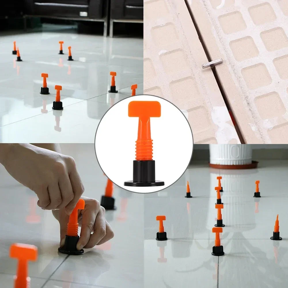 50Pcs Floor Tile Leveling System Clips Spacers Porcelain Ceramic Leveler Kit for Tile Laying Wall Fixing Construction Tools