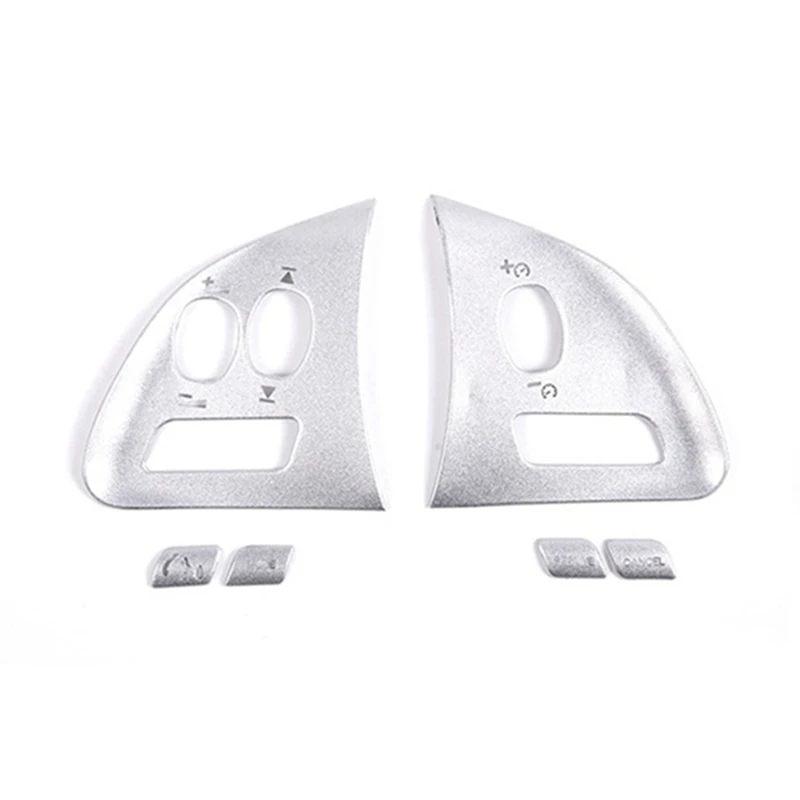 Super Sale Interior Covers Steering Wheel Buttons Stickers for Jaguar XF 2012 - 2015 Car Accessories Silver