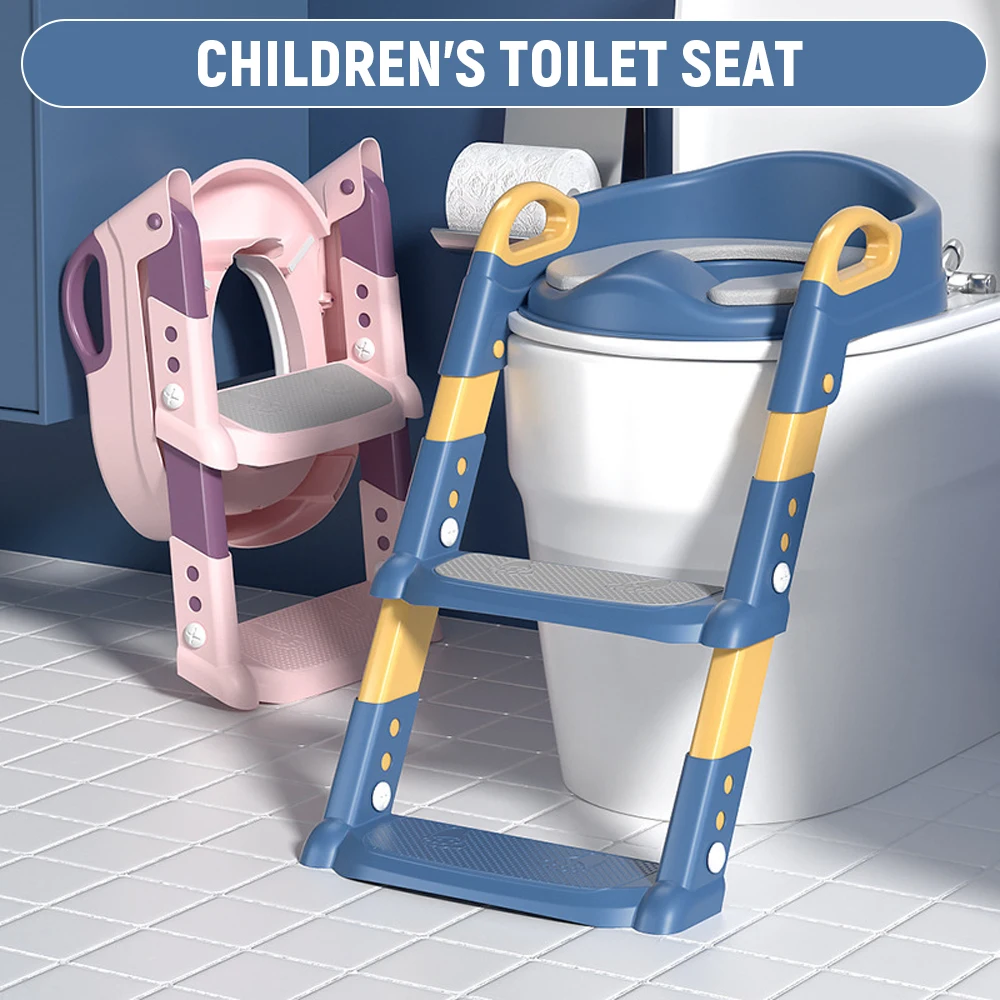 

New Stepped Children's Toilet Foldable Foot Stool Multi-functional Toilet Boy Girl Baby Toilet Training Potty Ladder for Kids