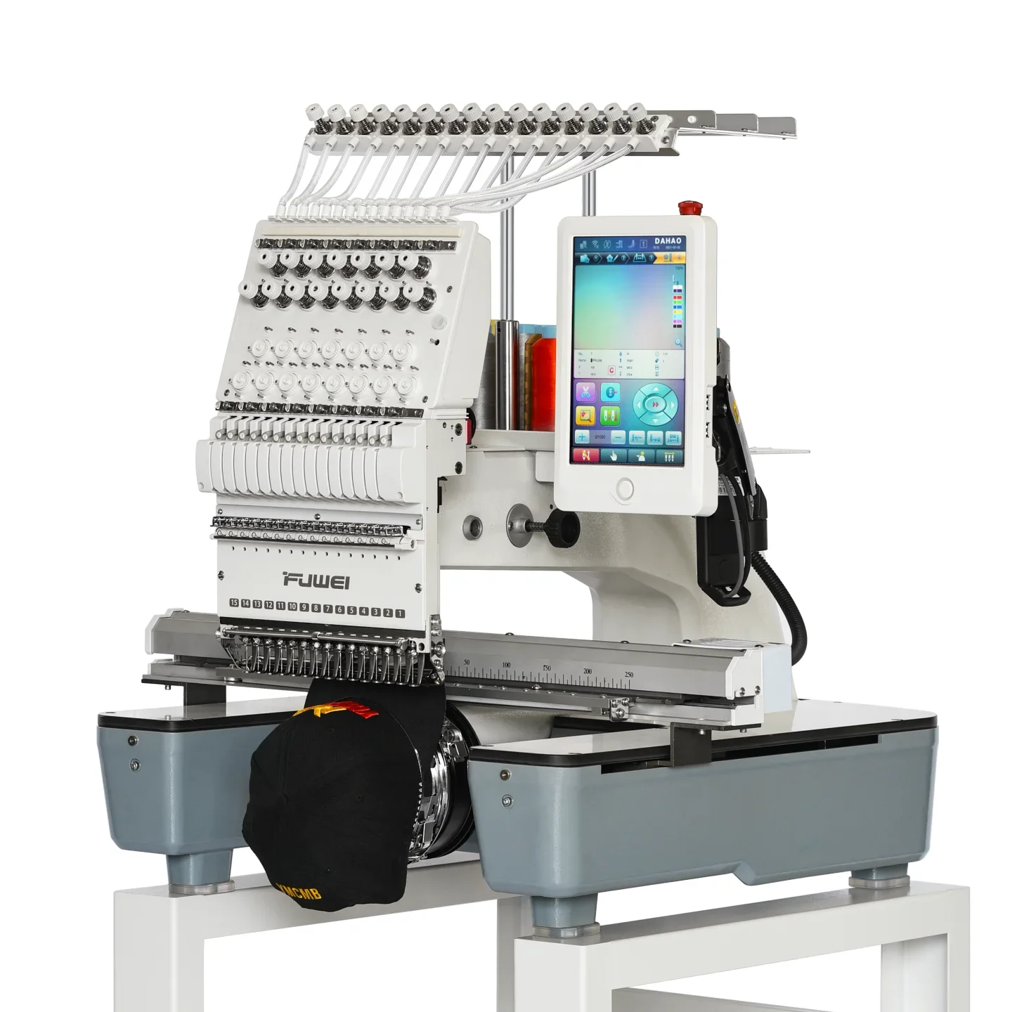 Cheap Cost Fuwei 15 Needles Single Head Embroidery Machine