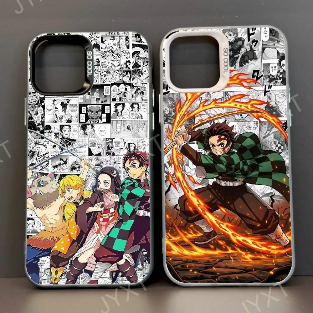 Demon Slayer Anime Cute Phone Case For Apple 11 12 13 14 15 16Pro Max Plus Protect Plating Phone case