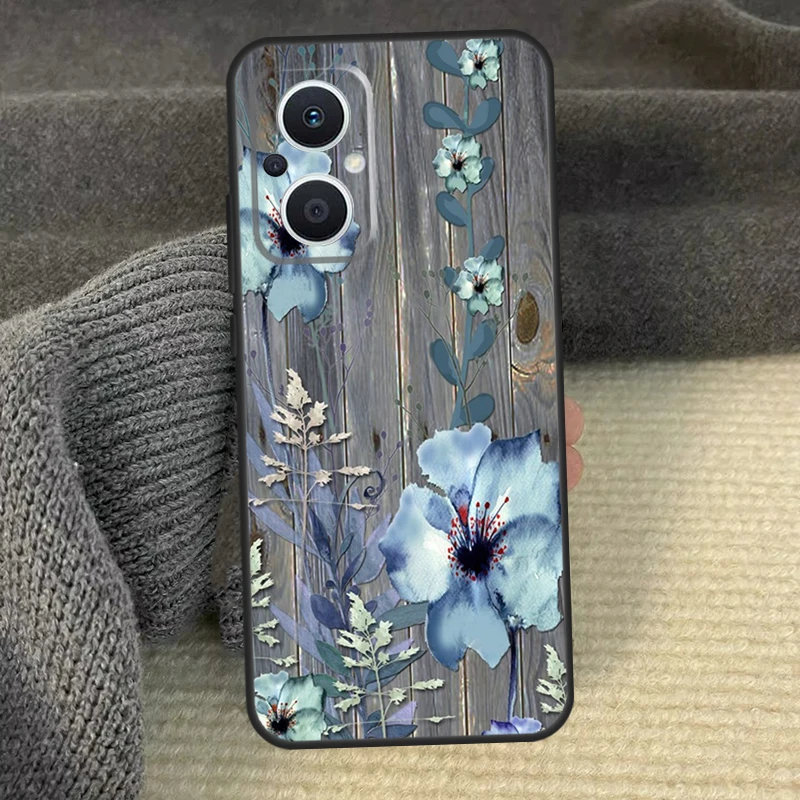 Western Rustic Barn Wood Lace Case For OPPO Reno 10 Pro 7 6 5 8 Lite 8T 5Z 4Z 2Z OPPO Find X6 Pro X2 X3 Neo X5 Lite Cover