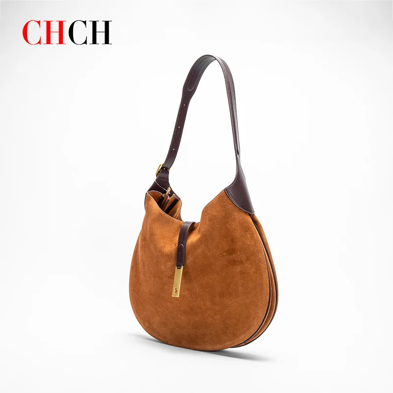 Fashion Design Season New Unique Women's Shoulder Bag Women's Bag Simple Retro Commuter Essential Genuine Leather