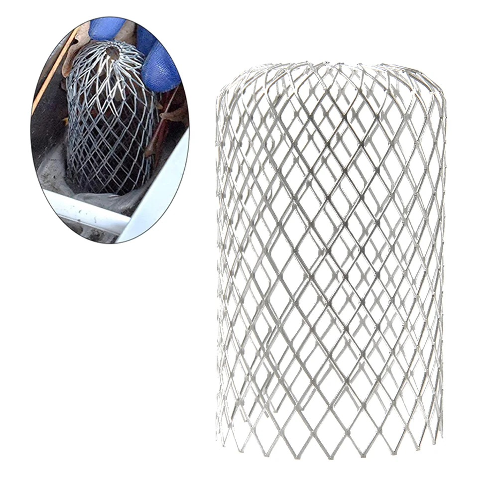 Roof Gutter Guard Filters 3 Inch Expand Aluminum Filter Strainer Stops Blockage Leaf Drains Drain Net Cover Gutter Guard