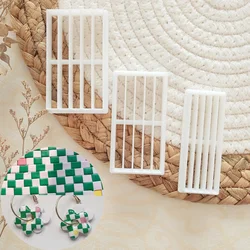 4/6/7mm Clay Bar Cutting Mold Soft Pottery Polymer Clay Cutters DIY Lattice Stripe Earring Shape Making Tool Polymer Clay Mold