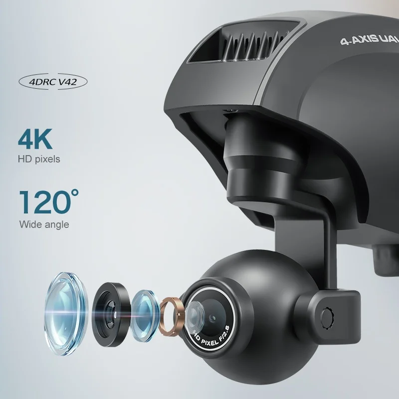 2025 جديد V42 واي فاي طائرة بدون طيار FPV زاوية واسعة HD 4K/1080P ارتفاع الكاميرا عقد كوادكوبتر RC هليكوبتر طائرات بدون طيار لعبة هدية للأطفال البالغين
