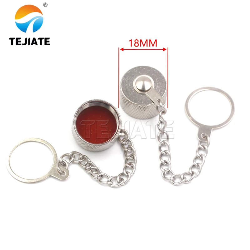 N type dust cap N type plug with chain full copper waterproof cover L16 protective cover N type plug male/female image 3