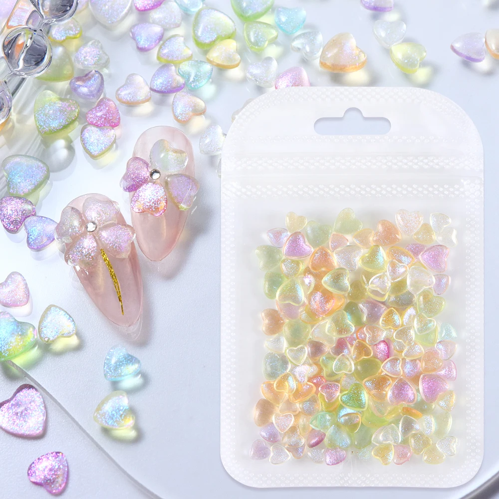 3D الكرتون الحب القلب مسمار الفن سحر مختلط الحجم القلب الراين مسمار الزينة Kawaii الكورية اليابانية مانيكير الملحقات #5