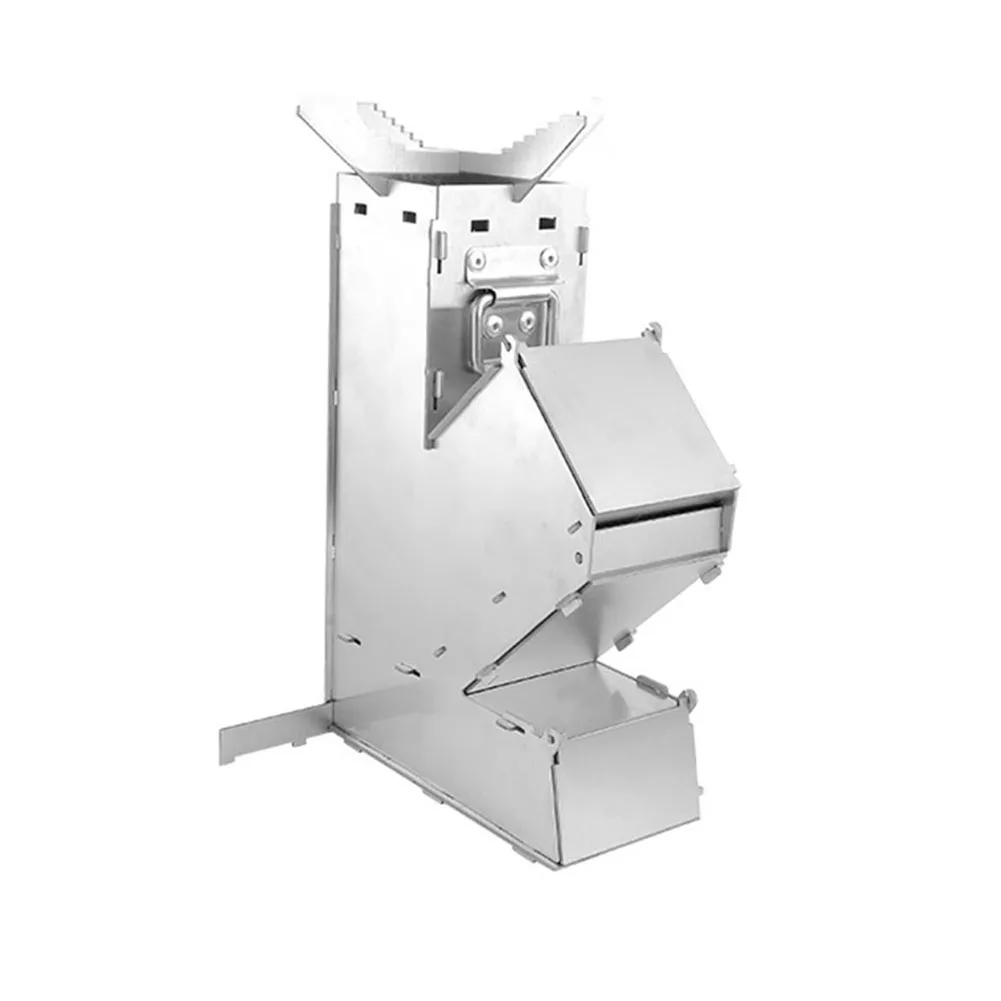 

Портативная складная печь-ракета из нержавеющей стали для приготовления пищи на дровах, для пикника и барбекю