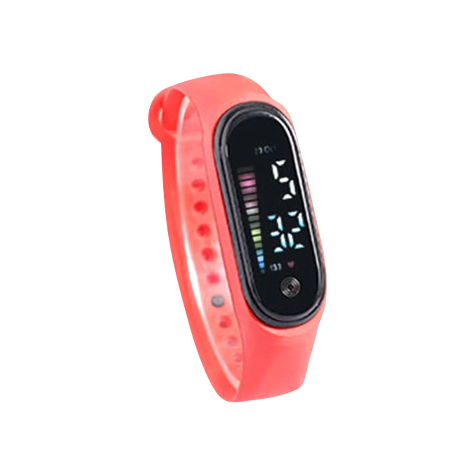 Reloj Digital Led para niños y niñas, pulsera electrónica deportiva con esfera de paso de arcoíris de silicona para estudiantes