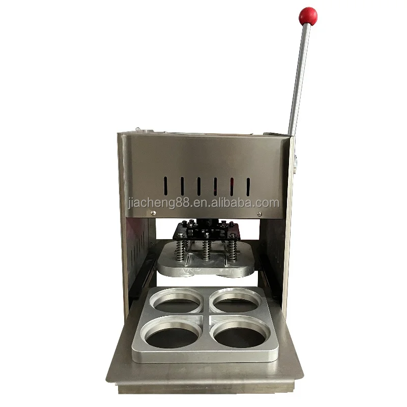 Fast Food Sealing Machine Film Strip Aluminium Foil Box Sealer Packaging Machine Square Box Round Box Tray Sealing Machine