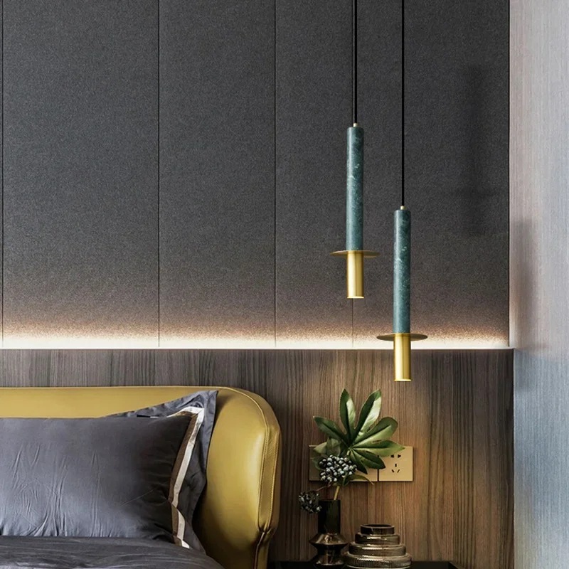 

Copper Chandelier Nordic Pendant Small Light Luxury Marble Indoor Decorative Light For Living Room Bedside Dining Table New