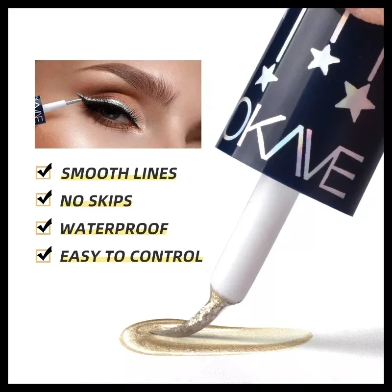 Profissional À Prova D' Água Long-Lasting Eyeliner, High Gloss Líquido, Diamond Starlight Amplificação, Double Silky Maquiagem, Alta Qualidade