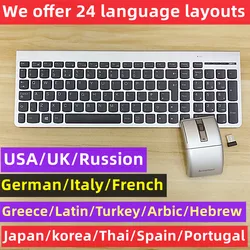 SK-8861 ZTM600 Wireless Laser for Lenovo  Keyboard and Mouse Set Russion  German UK Spanish Arabic French  Hebrew Portuguese